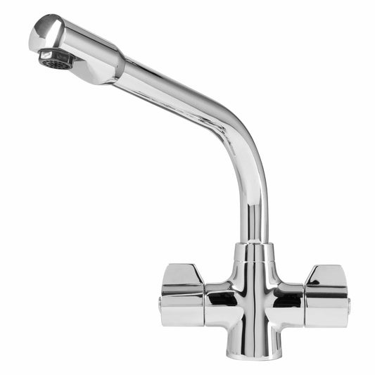 Cruciform Dual Lever Tap Polished Chrome