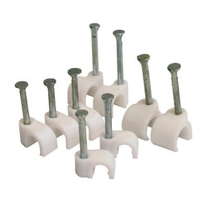 ROUND WHITE CLIPS Various Sizes (WHITE) 100's - 9mm