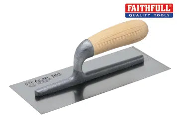 Plasterer's Finishing Trowel Stainless Steel Wooden Handle 11 x 4.3/4in FAI820