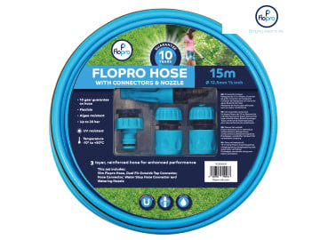 Flopro Basic Hose 15m with Accessories 12.5mm (1/2in) Diameter