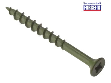 Decking Screw Pozi Compatible ST Green Anti-Corrosion 4.5 x 50mm Box 200