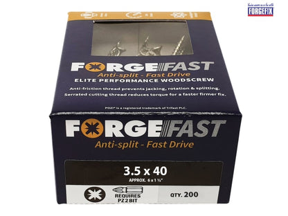 Forgefix FORFFP316Y FFP316Y ForgeFast Pozi Compatible Elite Performance Wood Screw ZY