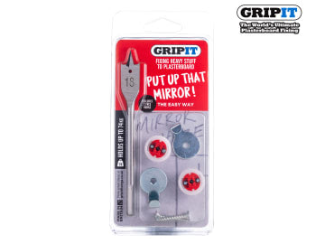 Mirror Kit Clam Pack*Inc Flat Drill Bit- HOLDS UPTO 74KG