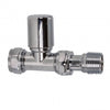 15mm  All Chrome Straight Radiator Valve(1 Pair)