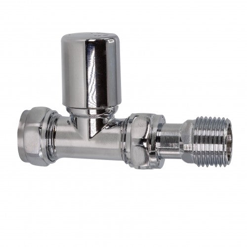 15mm  All Chrome Straight Radiator Valve(1 Pair)