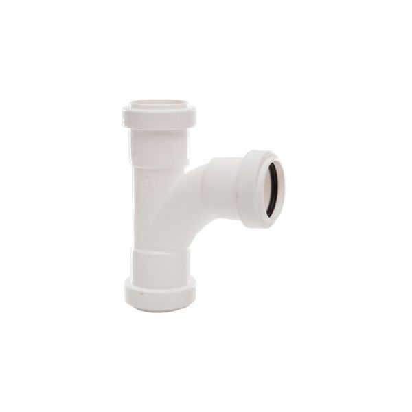 Polypipe 91.25deg swept tee 32mm White