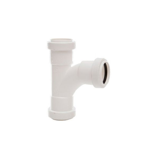 Polypipe 91.25deg swept tee 32mm White