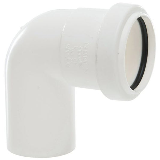 Polypipe 91.5deg swivel bend 40mm White WP24WPP