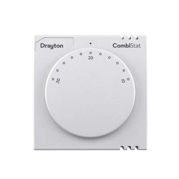 Drayton 24028 RTS8 Combi-Stat Room Thermostat, White