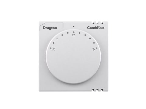 Drayton 24028 RTS8 Combi-Stat Room Thermostat, White