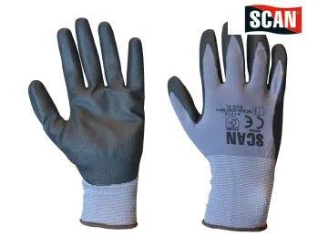Breathable Microfoam Nitrile Gloves - L (Size 9)