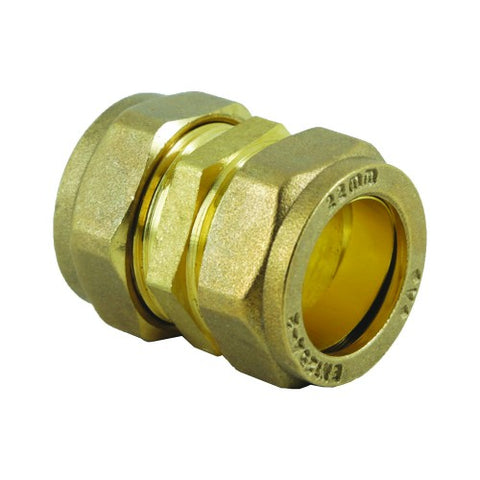 8mm Compression Brass Coupler WRAS APPROVED