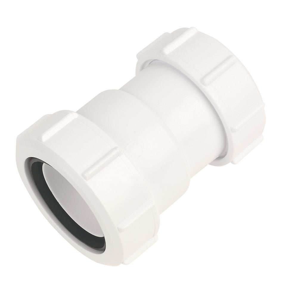 MCALPINE ST28M STRAIGHT CONNECTOR WHITE 32MM X 40MM