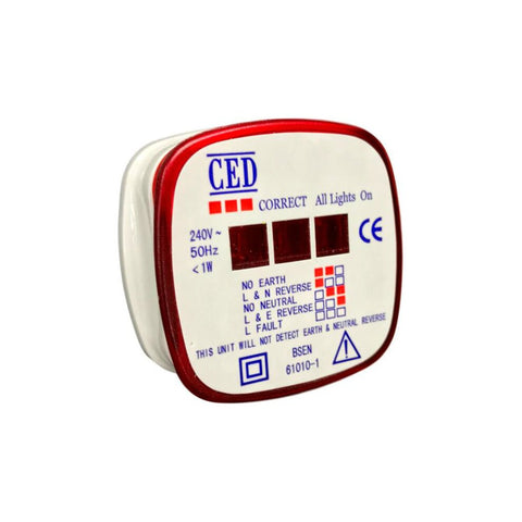 Ring Main Tester CED 13A Plug In Ring Main Plug Socket Tester