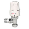 Thermostatic Radiator Valve -Contract Angled Chrome/White TRV