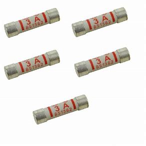 3amp Domestic 240V Household Mains Plug Fuse Electrical Cartridge Fuses 10 Pack