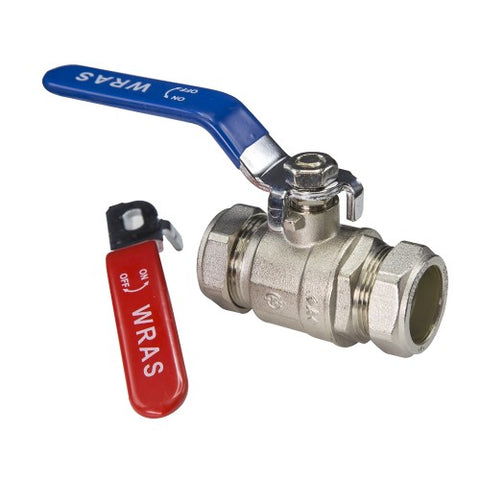 Lever valve - 22mm**WRAS Approved*Red/Blue