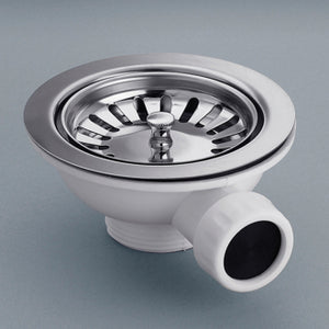 Basket strainers 113mm polished stainless steel 1½