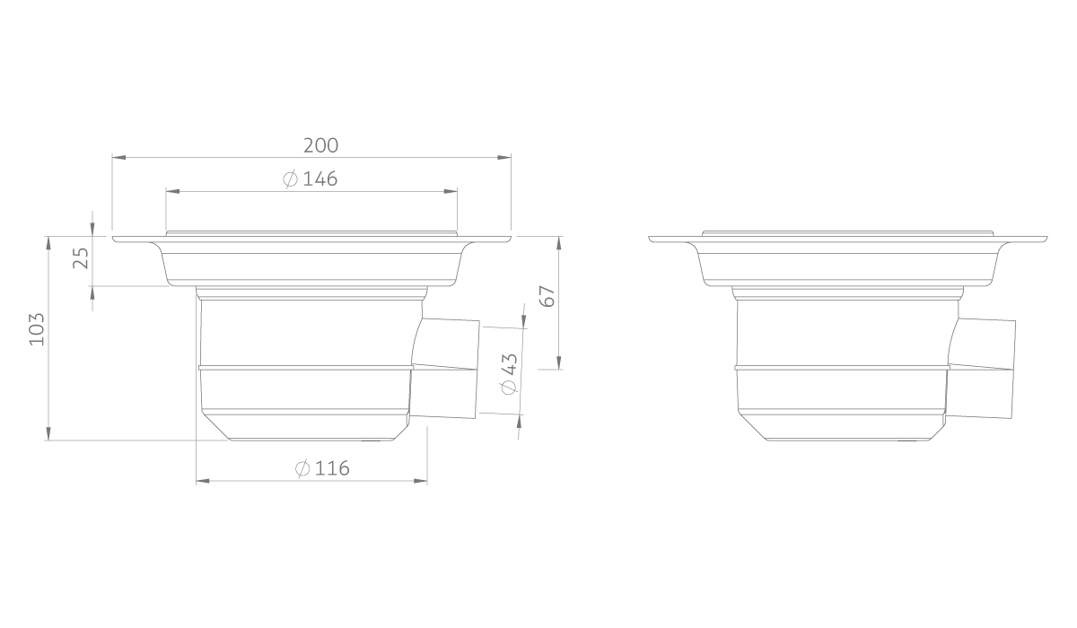 VINYL GRAVITY WETROOM WASTE**Impey Showers