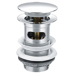 Mushroom Basin Clicker Pop Up Basin Waste - Slotted - Chrome