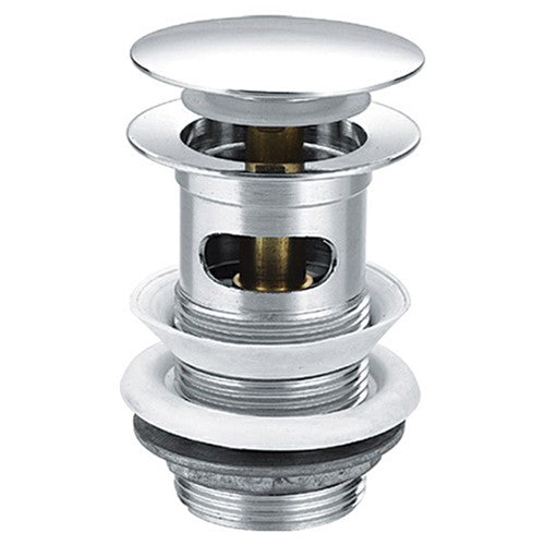 Mushroom Basin Clicker Pop Up Basin Waste - Slotted - Chrome