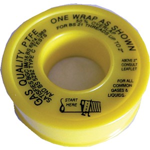 Gas Ptfe Tape (Gas Quality) Yellow Reel