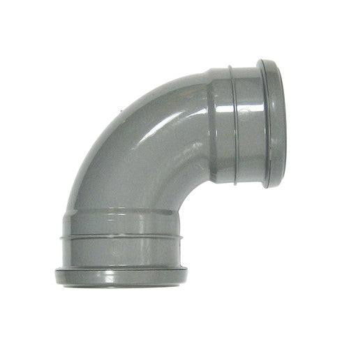 Floplast 110mm soil 92.5 degree double socket bend Grey SP561GR