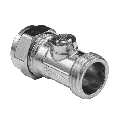 15mm x 1/2" MI Service Valve CP