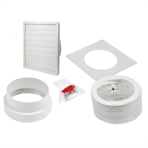 Manrose 7216W 1m Round Hose Kit White 120mm/5Inch
