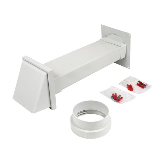 Manrose 100mm Rectangular Tumble Dryer Kit - White