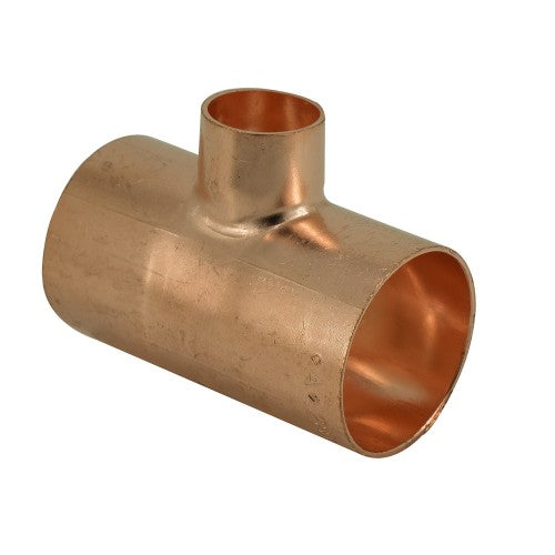 Copper Endfeed reduced tee 22mmx22mmx 15mm