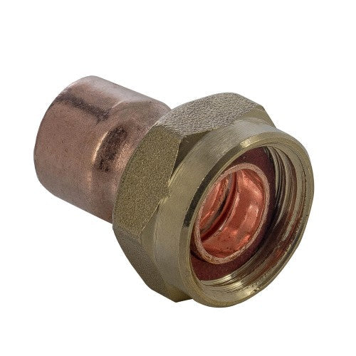 Copper Endfeed 15mm x 1/2" Straight Tap Connector